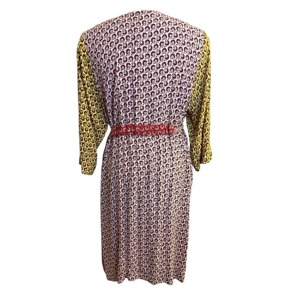 CAbi Poet Jacket Kimono Belted Bold Boho Patchwork Topper Cardigan Multicolor L - Picture 5 of 8